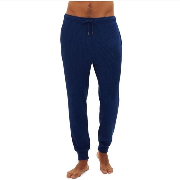 🎁Gap Men's 2 Pack Waffle Knit Thermal Jogger Pajama Pants Navy Gray sz XL $84 - Picture 3 of 7